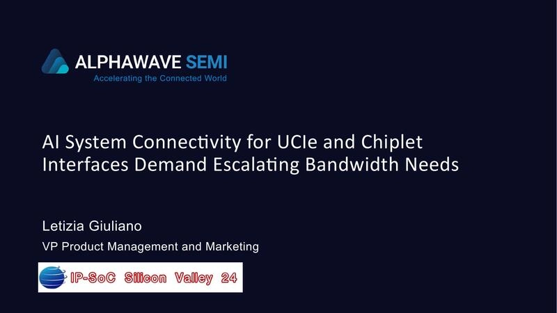 AI System Connectivity for UCIe and Chiplet Interfaces Demand Escalating Bandwidth Needs