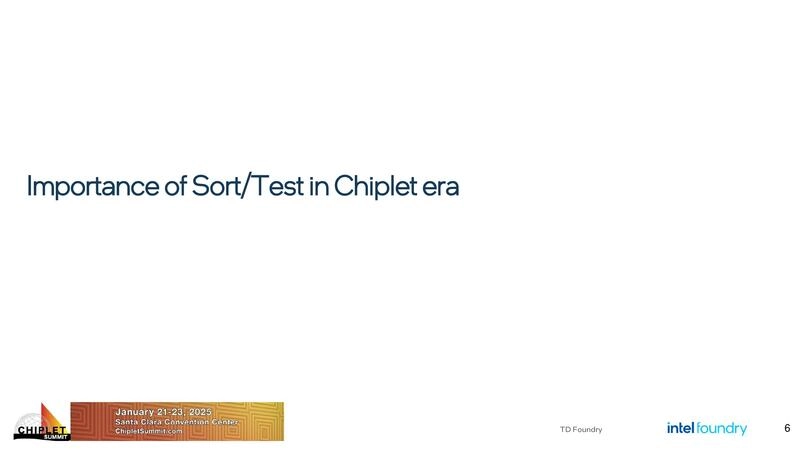 Importance of Sort/Test in Chiplet era