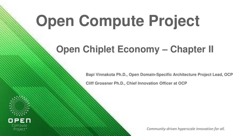Open Chiplet Economy – Chapter II
