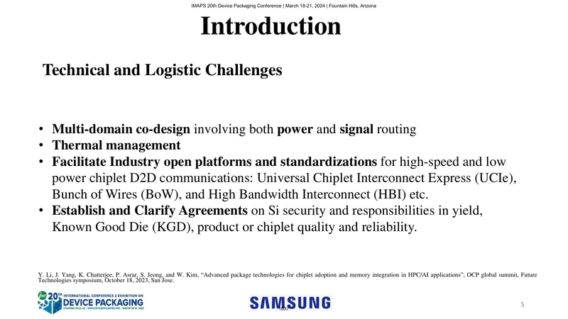 Introduction - Technical and Logistic Challenges