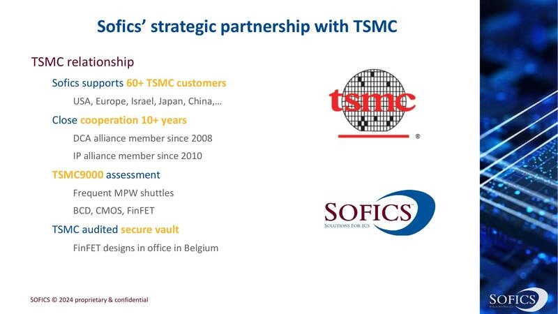 Sofics’ strategic partnership with TSMC