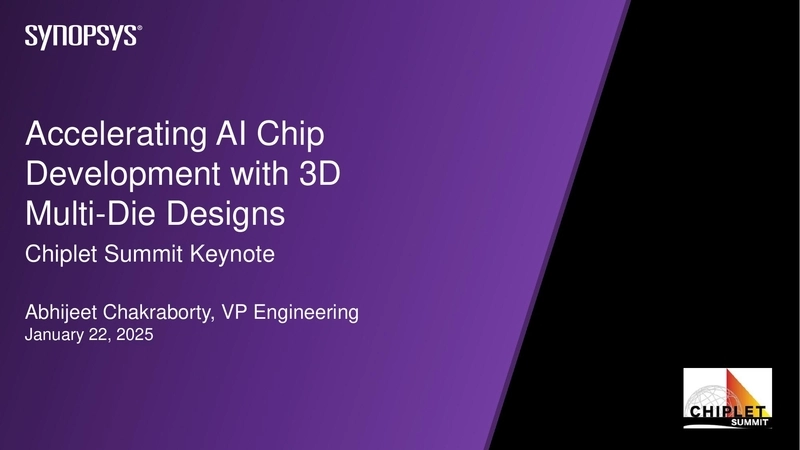 Accelerating AI Chip Development with 3D Multi-Die Designs