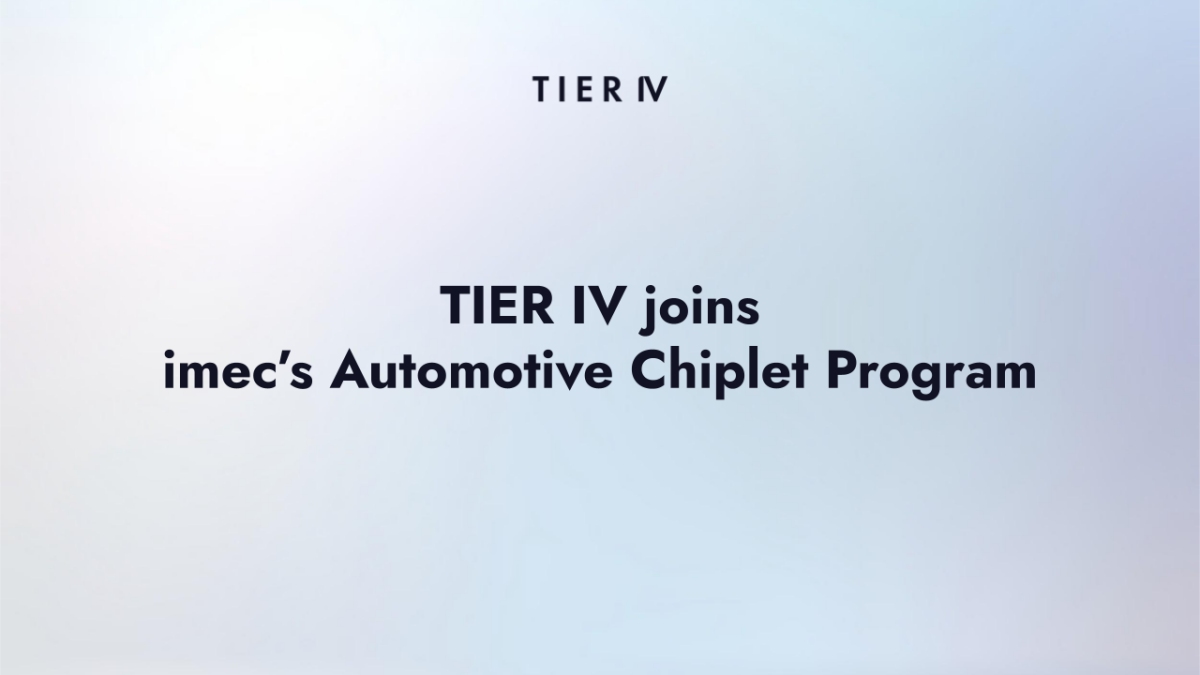 TIER IV joins imec’s Automotive Chiplet Program to accelerate chiplet ...