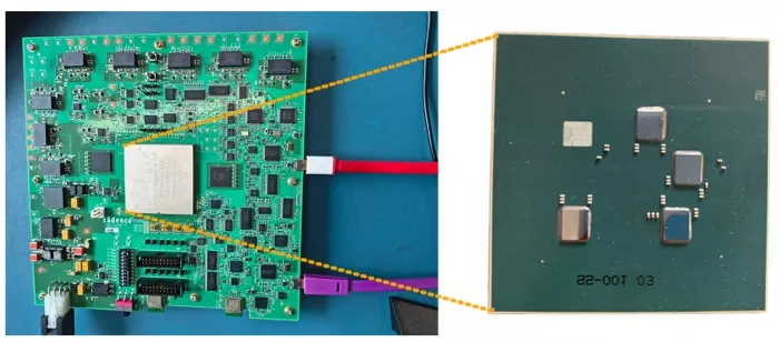 Package image diagram and actual photo of package of dies